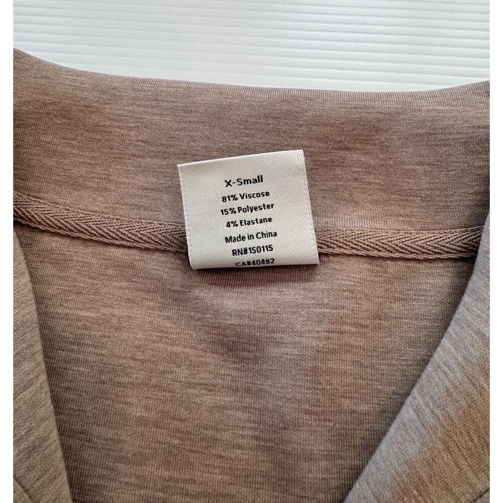 Varley Hawley Half Zip Sweat XS Taupe Marl Double Soft Oversized Pullover Cozy - Picture 11 of 16
